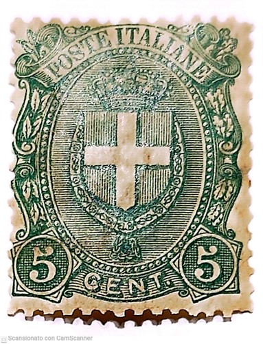 A80 1889 regno c - 5, verde