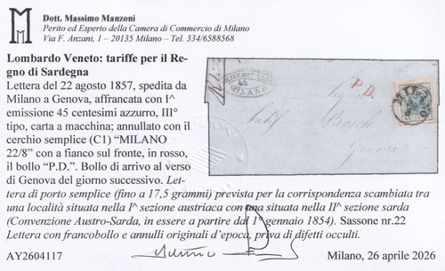 Lettera milano genova - da,
