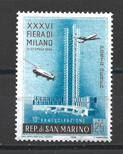 San marino 1958 posta aerea - 1958,